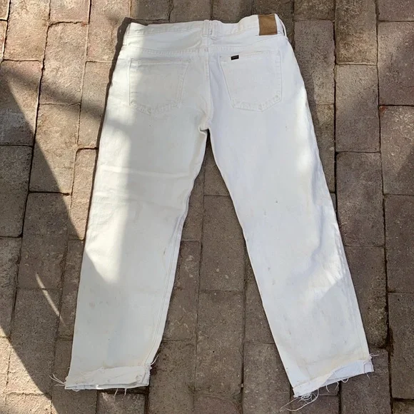 White Distressed Chimala Ankle Jeans 27 - Picture 3 of 4